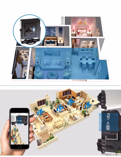 1080P 2MP Sony Starlight WDR Mini IP 4 em 1 Câmera escondida espiã secreta CCTV segurança doméstica