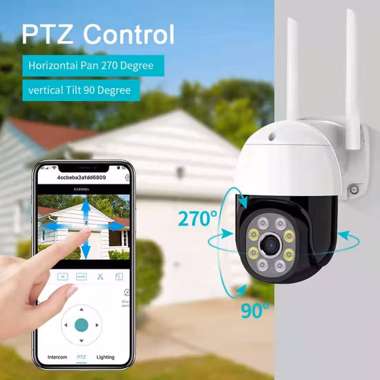 HD 1080P CCTV Câmera de segurança sem fio Monitor PTZ Outdoor WiFi Dome Hidden Spy Camera Vigilância